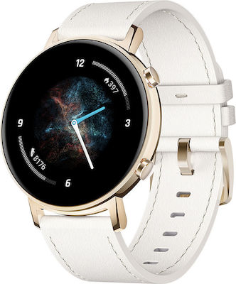 Huawei Watch GT 2 42mm Elegant Stainless Steel 42mm Waterproof with Heart Rate Monitor (Frosty White)