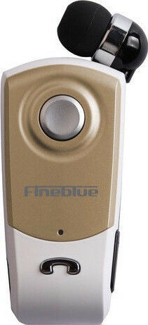 Fineblue F960 In-ear Bluetooth Handsfree Ακουστικό Πέτου Χρυσό