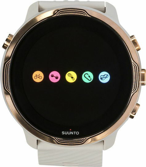 Suunto 7 50mm Αδιάβροχο Smartwatch με Παλμογράφο (Sandstone Rosegold)