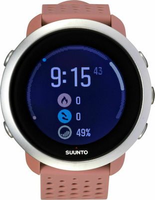 Suunto 3 Fitness 43mm Smartwatch mit Pulsmesser (Granite Red)