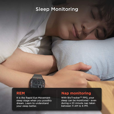 Amazfit Neo Rezistent la apă Ceas inteligent cu pulsometru (Negru)