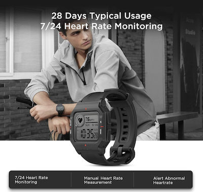 Amazfit Neo Rezistent la apă Ceas inteligent cu pulsometru (Negru)