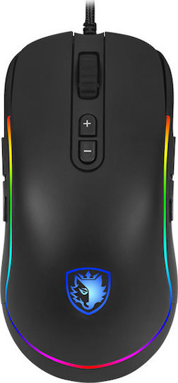 Sades Revolver RGB Gaming Mouse 100000 DPI Negru