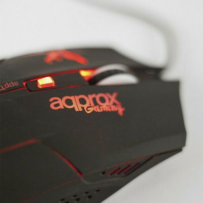 Approx Twister Laser Gaming Ποντίκι Μαύρο