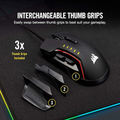 Corsair Glaive RGB Pro Геймърска Мишка 18000 DPI Черен