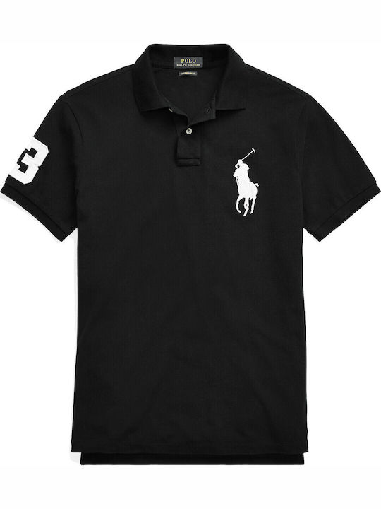 Polo Short Sleeve Black Blouse