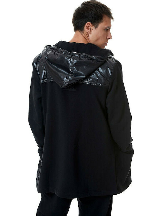 Herren Jacke mit Kapuze Schwarz