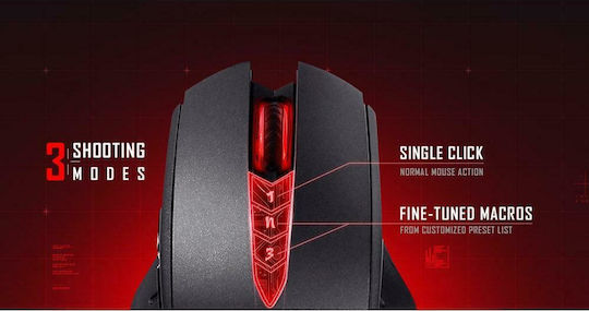 A4Tech V8MA Gaming Ποντίκι 3200 DPI Μαύρο