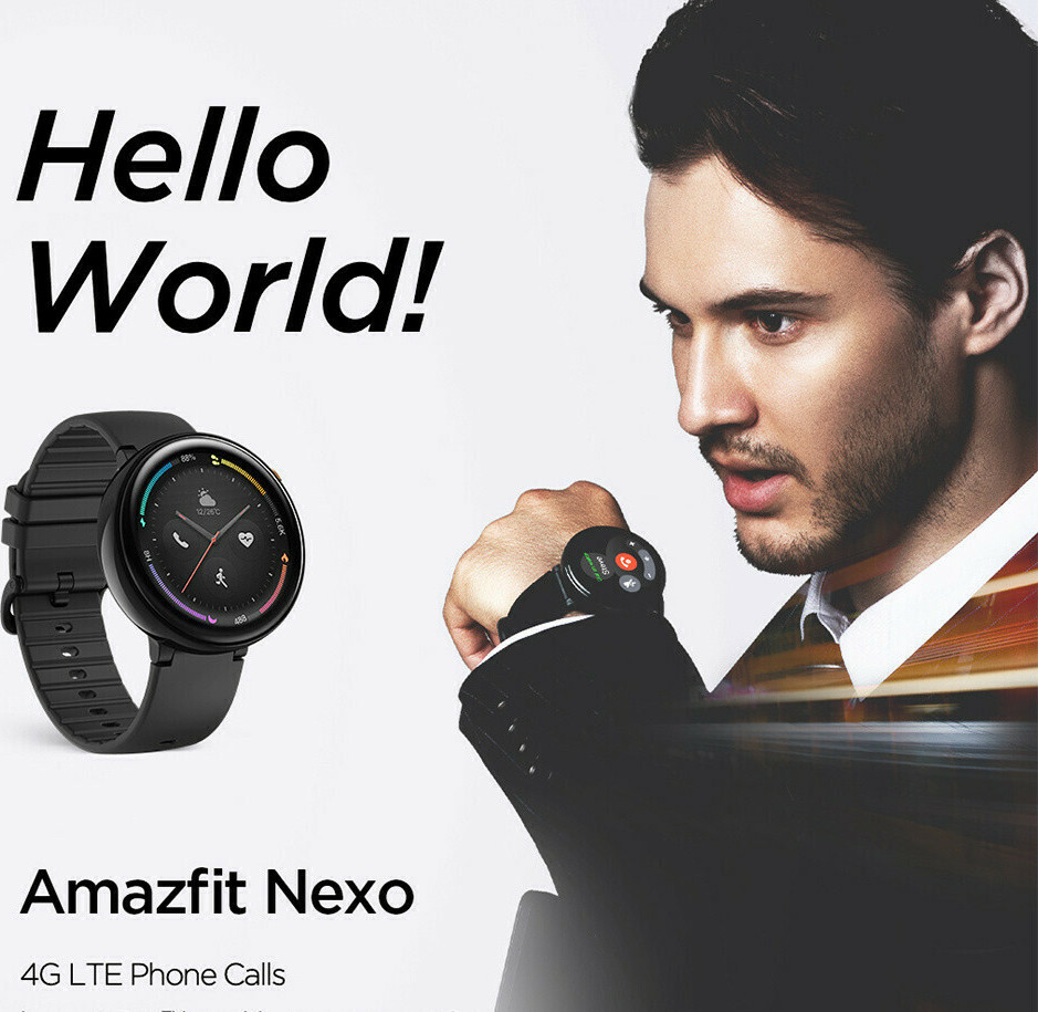 DDCom Computers - DDStore.MK - Продукт на денот ☝️ #Amazfit Nexo 4G Smart  Watch Phone 512MB 4GB Built-in eSIM 1.39 inch AMOLED Screen 454 x 454  Resolution 10 Sports Modes - Black