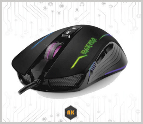 NOD Iron Fire RGB Геймърска Мишка 3200 DPI Черен