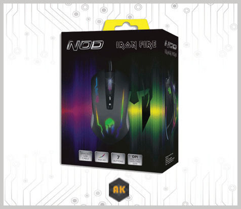 NOD Iron Fire RGB Геймърска Мишка 3200 DPI Черен