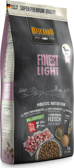 Belcando Finest Light 1kg Dry Food Diet, Grain-Free for Adult Dogs with Poultry and Rice