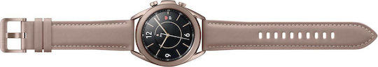 Samsung Galaxy Watch3 Stainless Steel 41mm Αδιάβροχο με Παλμογράφο (Mystic Bronze)