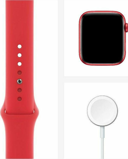 Apple Watch Series 6 Aluminium 44mm Waterproof with Heart Rate Monitor (Product Red)