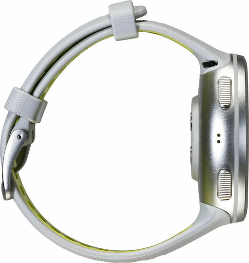 Polar Vantage V2 Aluminium 47mm Waterproof Smartwatch with Heart Rate Monitor (Silver with Gray-Lime Strap)