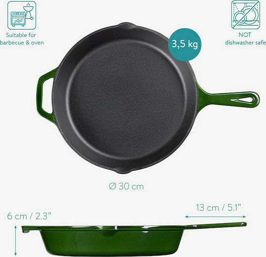 Navaris Tigaie din Fontă Verde închis 30cm