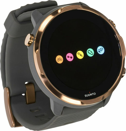 Suunto 7 50мм Водоустойчив Смартчасовник с Пулсомер (Graphite Copper)