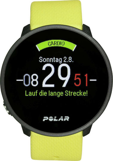 Polar Unite Waterproof Smartwatch with Heart Rate Monitor (Yellow)