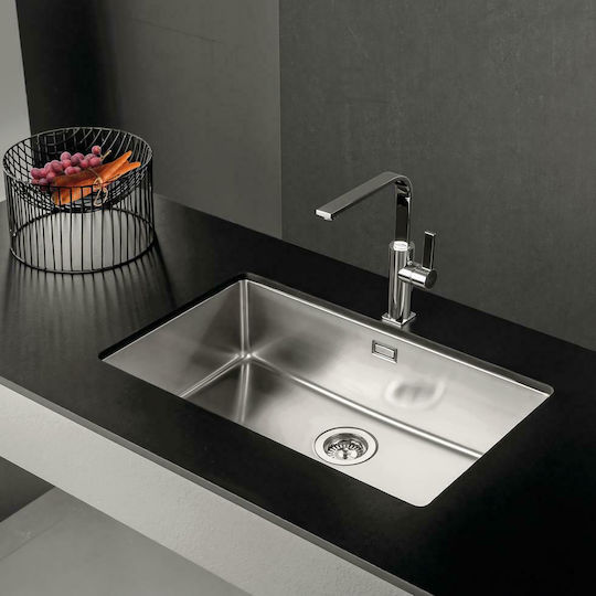 Fortinox Squadro 28077 Υποκαθήμενος Inox Σατινέ Μ75xΠ44cm Ασημί