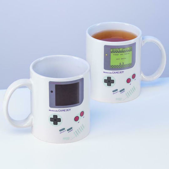 Paladone Nintendo Game Boy Heat Change Ceramic White Mug 300ml