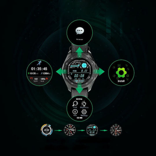 BlitzWolf BW-HL3 Waterproof Smartwatch with Heart Rate Monitor (Black)