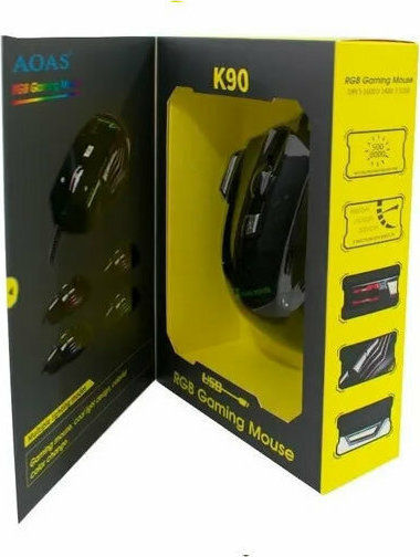 aoas K90 Gaming Ποντίκι 3200 DPI Μαύρο