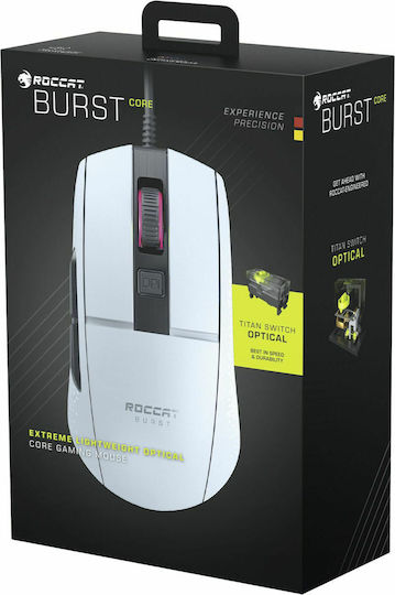 Roccat Burst Core RGB Gaming Gaming Maus 8500 DPI Weiß