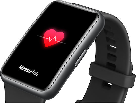 Huawei Watch Fit 46мм Водоустойчив с Пулсомер (Графитно черно)