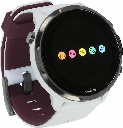 Suunto 7 50мм Водоустойчив Смартчасовник с Пулсомер (White Burgundy)