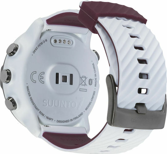 Suunto 7 50мм Водоустойчив Смартчасовник с Пулсомер (White Burgundy)