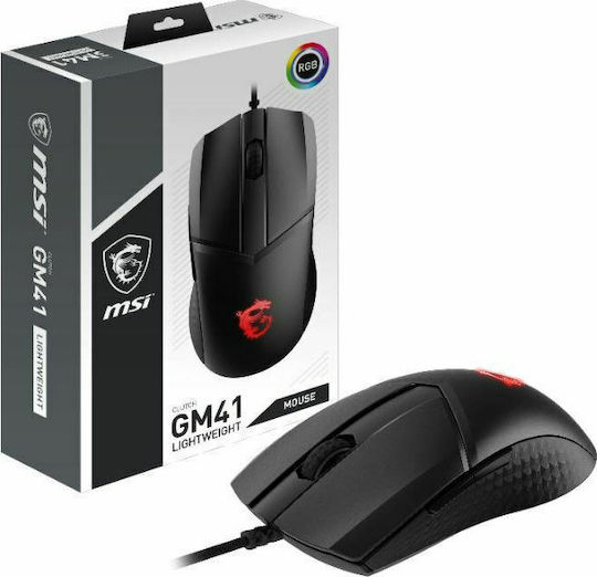 MSI Clutch GM41 Lightweight RGB Gaming Gaming Maus 6400 DPI Schwarz