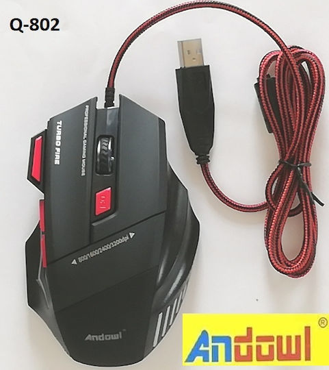 Andowl Q-802 Gaming Ποντίκι 3200 DPI Μαύρο