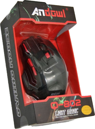 Andowl Q-802 Gaming Ποντίκι 3200 DPI Μαύρο
