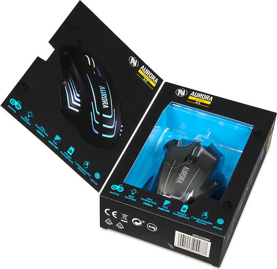 iBox Aurora A-2 RGB Gaming Mouse 6400 DPI Negru