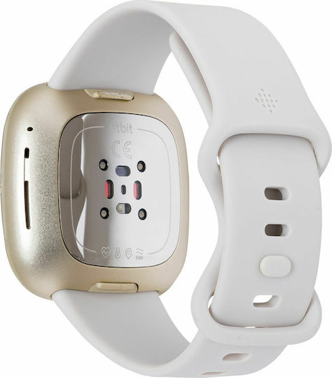 Fitbit Sense Oțel inoxidabil 40mm Rezistent la apă Smartwatch (Alb)