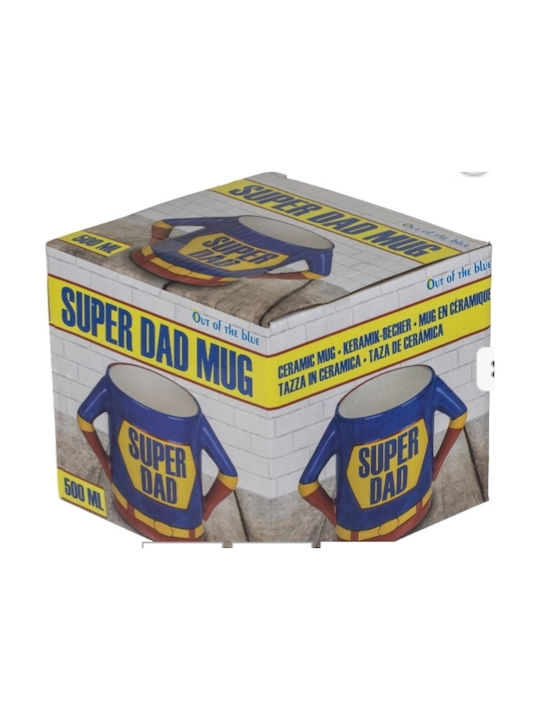 Octopus Super Dad Mug Ceramic Blue