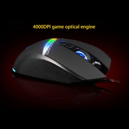 Motospeed V10 RGB Gaming Ποντίκι 4000 DPI Μαύρο