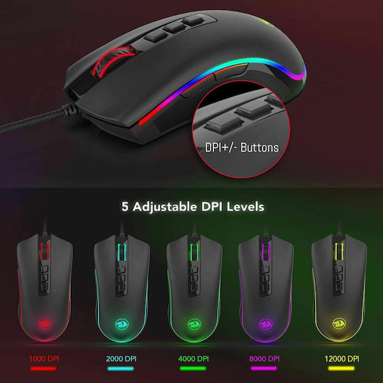Redragon Cobra M711-FPS RGB Gaming Mouse 24000 DPI Black