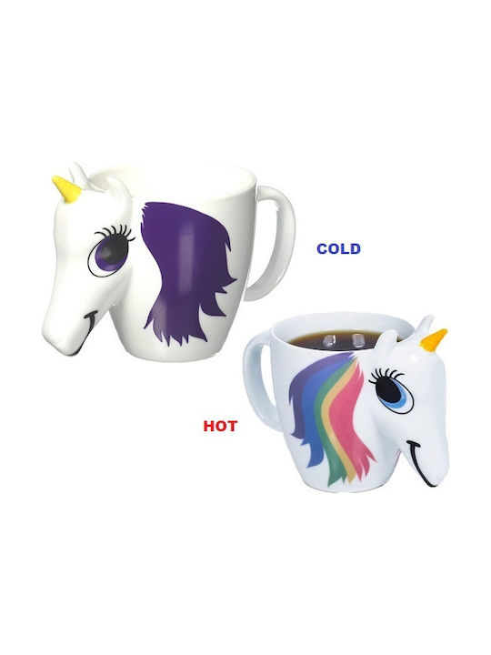 Thumbs Up Unicorn Heat Change Κούπα Κεραμική Λευκή 300ml