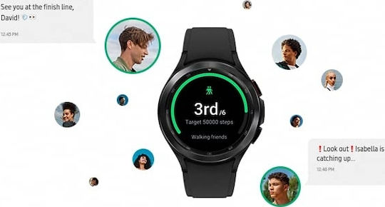 Samsung Galaxy Watch4 Classic Bluetooth Stainless Steel 46mm Αδιάβροχο με Παλμογράφο (Black)