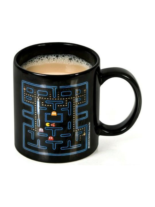 Paladone Pac Man Чаша с Промяна на Топлината Керамична Черна 330ml