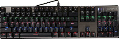 CK666 Σετ Gaming Μηχανικό Πληκτρολόγιο με Outemu Blue διακόπτες και Φωτιζόμενα πλήκτρα & Ποντίκι (Αγγλικό US) Γκρι