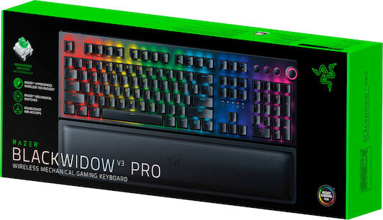 Razer BlackWidow V3 Pro Ασύρματο Gaming Μηχανικό Πληκτρολόγιο με Razer Green διακόπτες και RGB φωτισμό (Αγγλικό US)