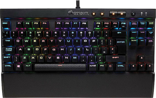 Corsair K65 RGB Rapidfire Gaming Μηχανικό Πληκτρολόγιο Tenkeyless με Cherry MX Speed διακόπτες και RGB φωτισμό (Αγγλικό UK)