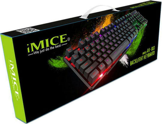 iMice AK-600 Gaming Πληκτρολόγιο με RGB φωτισμό (Αγγλικό US)