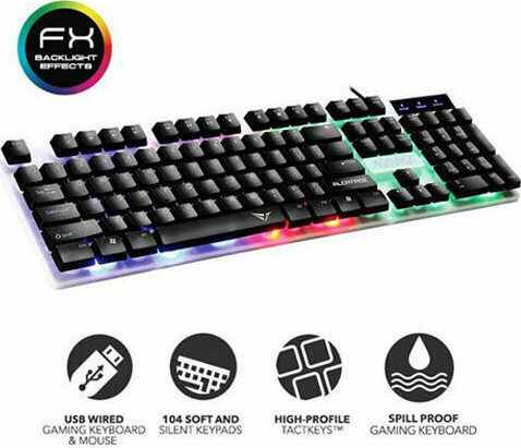 Alcatroz Spill Proof XKB300 Gaming Πληκτρολόγιο με RGB φωτισμό (Αγγλικό US)