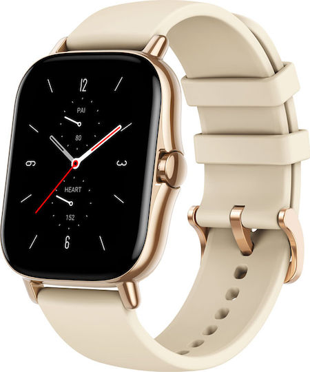 Amazfit GTS 2 Aluminium 43mm Waterproof Smartwatch with Heart Rate Monitor (Desert Gold)