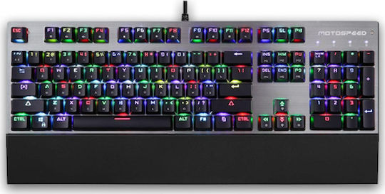 Motospeed CK108 Gaming Mechanical Keyboard with Outemu Black Switches and RGB Lighting Greek