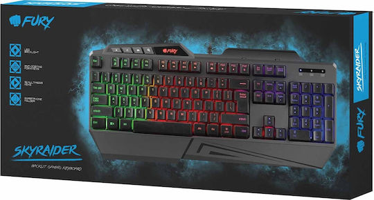 Natec Fury Skyraider Gaming Πληκτρολόγιο με RGB φωτισμό (Αγγλικό US)