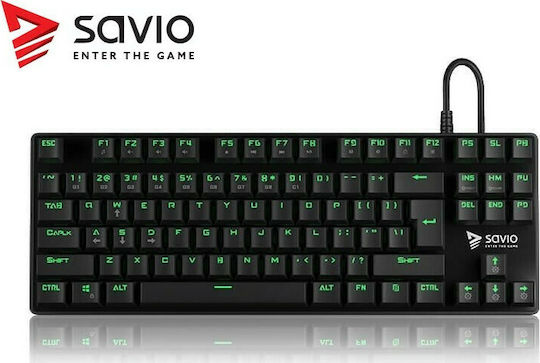 Savio Tempest RX Gaming Mechanical Keyboard Tenkeyless with Outemu Green switches and Illuminated keys (English US)